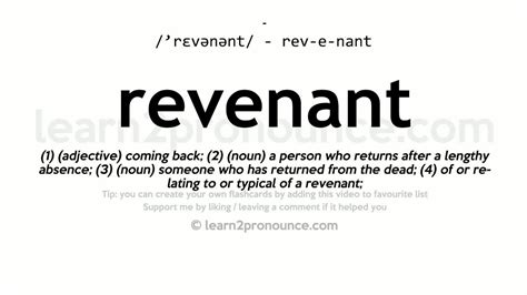 revenant meaning in tagalog sentence|How To Use “Revenant” In A Sentence: Exploring The Term.